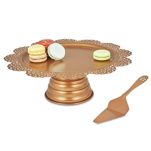 Simple and Elegant Metal Cake Stand for home party and restaurants at wholesale price - Product Image 2