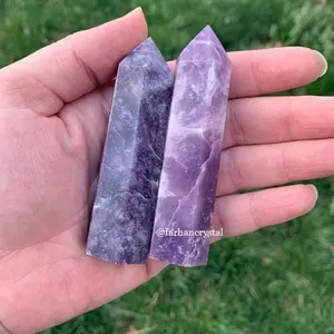 Lepidolite برج | lepidolite برج نقاط/شفاء التأمل نقطة/حجر كريم كريستالي برج | الأرجواني lepidoliteHEALING برج