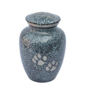 Urnes funéraires en laiton bleu royal pour animaux de compagnie, en laiton/aluminium, avec empreinte de patte, style américain/européen - Product Image 6
