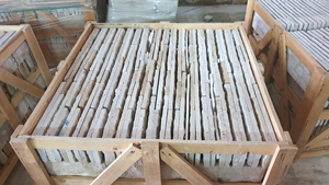 Meilleure qualité taille de coupe personnalisée travertin fendu visage dégringolé mur nouvelle mode marbre pierre décoration pour hôtels Parquet fait - Product Image 6