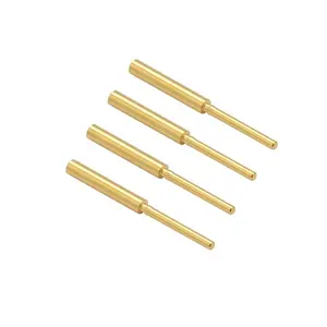 Benutzerdefinierte cnc bearbeitung teile, messing gold überzogene 1mm 2mm medizinische micro mini banana stecker