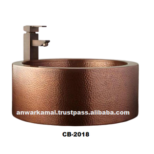 อ่างล้างจานห้องน้ําทองแดงแข็งแบบตอกหมุด - Product Image 1