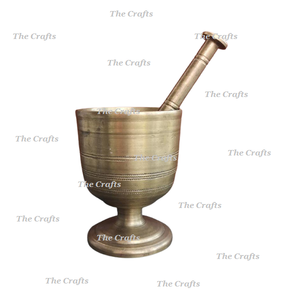 Ensemble mortier et pilon en laiton de couleur or en vrac ensemble pilon et mortier au design admirable pour accessoires de cuisine - Product Image 4