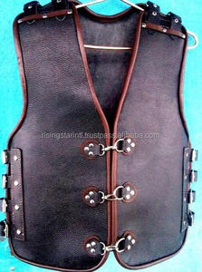 Chaleco de Motociclista Reversible de Cuero Genuino para Hombre, Estilo Nuevo, Talla Grande, con Cadena de Metal, Ropa Exterior para Motocicleta - Product Image 4