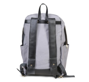 Mochila de Lona Encerada y Cuero Genuino - Product Image 3