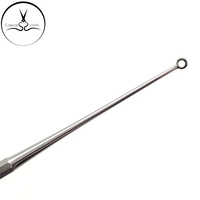 Kit d'aiguilles extracteurs de points noirs et d'acné en acier inoxydable argenté, 15 cm, pour le traitement de l'acné