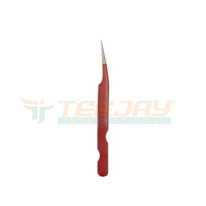 Pinza de aislamiento para pestañas, herramienta de belleza de etiqueta privada con recubrimiento de polvo rojo, pinza de aislamiento, agarre Simple con corte de Base - Product Image 1