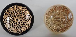 ลูกบิดประตูลิ้นชักตู้ลิ้นชักเฟอร์นิเจอร์ลูกบิดดีไซน์สีทองทำจากเรซินและทองเหลือง - Product Image 3