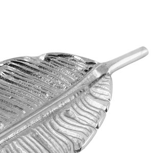 Plat à feuilles en aluminium de qualité supérieure avec argenterie élégante finie pour le service de fruits secs et de desserts de table vente en gros - Product Image 4