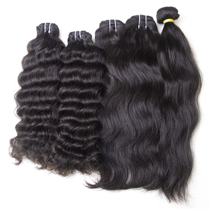 Indian Remy Natural Unprocessed Remy Temple Raw Indian Virgin <b>Curly</b> Human Hair <b>Extensions</b> - Product Image 1