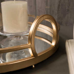 KSN's Round Brass Serving <b>Tray</b> - Product Image 3