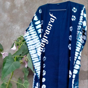 Kimono bohemio Tie Dye caftán Maxi para mujer, ropa de noche teñida a mano, larga, gran tamaño, Ups - Product Image 1