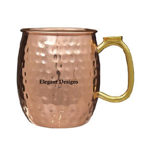 Chope à bière élégante en cuivre en forme de cruche de couleur argentée de créateur Chope à mule de Moscou classique indienne élégante meilleure chope à bière en cuivre - Product Image 4