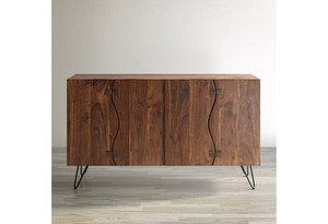 Top Selling Home Furniture Rustic Living Room Luxury Furniture Live Edge Door <b>Sideboard</b> From India - Product Image 4