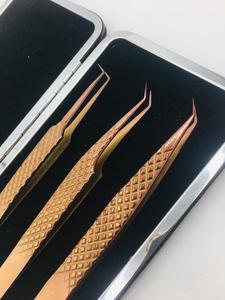 Pince à épiler d'extension de cils professionnelle en acier inoxydable de haute qualité Anti-magnétique Durable vison poignée en diamant à faible quantité minimale de commande - Product Image 2