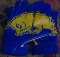 Guantes Deportivos Personalizados para Fútbol Americano, con Agarre Mejorado, Cierre de Cordones, Cuero Sintético, para Receptor, Marca OEM