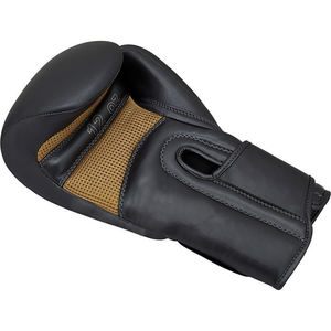 Unisex ถุงมือมวยพิมพ์โลโก้ได้ตามต้องการมีมือจับหนังสีดำสำหรับฝึกซ้อมมวยออกกำลังกาย - Product Image 4