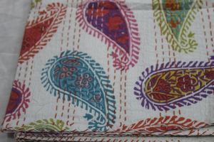 Colcha de cama Reversible de tamaño King, manta decorativa, colcha de retazos indio, hecha a mano - Product Image 5