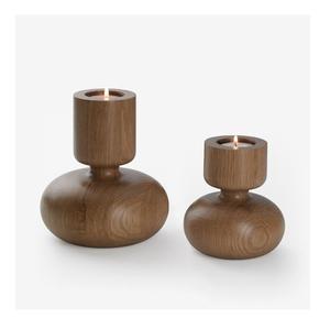 Bougeoir en bois moderne fabriqué en inde, chandelier en bois naturel, pilier support de bougie, vente en gros - Product Image 2