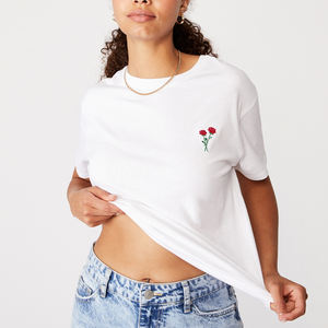 เสื้อยืดแขนสั้นผู้หญิงสีขาวแบบเรียบ ปรับแต่งได้ตามต้องการ ขายส่ง ปรับแต่งได้ตามสั่ง ผลิตจากผ้าฝ้าย 100% เสื้อยืดสีขาวแบบยูนิเซ็กซ์ - Product Image 3