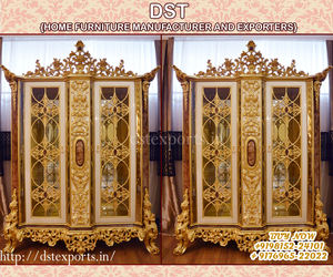 Juego de Muebles de Comedor de Madera de Teca de Lujo Tradicional Royal Villa con Mesa de Comedor Tallada en Dorado, Diseño Maharaja Dorado Antiguo - Product Image 5