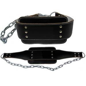 GAF POWER WAIST LEATHER DIPPING BELT WEIGHT LIFTING METAL <b>CHAIN</b> WEIGHTLIFTING BELT TRAINING FITNESS WEIGHTLIFTING LEATHER - Product Image 3