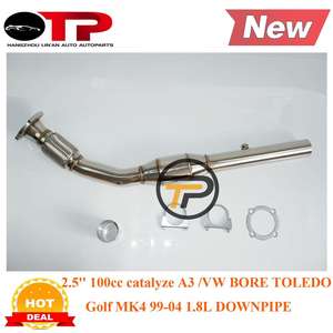 La Oficina del Fiscal tubo de escape para SUS304 GOLF MK4 99-04 1.8L/A3 TT TUR <span class=keywords><strong>BO</strong></span> bajante con 100CPSI convertidor catalítico - Product Image 4