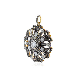 Colgante de plata de primera ley con forma de diamante para mujer, colgante, plata esterlina 925, Estilo Vintage, Victoriano - Product Image 2