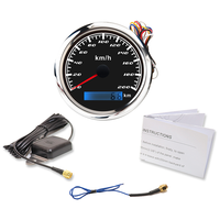 Layar LED Putih 85mm Perlindungan UV Pelek Baja Tahan Karat 316 300KHM Speedometer GPS Elektrik Dengan Pengukur Odometer untuk Mobil