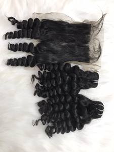 Las mejores extensiones de cabello humano vietnamita Remy de grado 12A, extensiones de cabello rizado crudo rizado de Color Natural profundo hinchable - Product Image 6