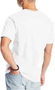 Camiseta de manga corta de peso pesado para hombre, camisetas unisex negras en blanco, precio al por mayor - Product Image 5