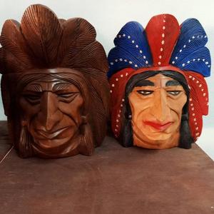 Décoration murale en teck fabriquée à la main Indiana Wood Cowboy - Product Image 2