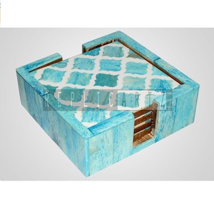 Juego de 4 posavasos de resina para té de hueso, alfombrillas y almohadillas para bebidas hechas a mano para tazas y tazas de café de mesa - Product Image 1