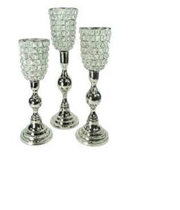 Premium quality Glass <b>Tealight</b> Candle <b>Holder</b> with Metal Stand for Side Dining Table Living Room Diwali Home Decoration - Product Image 1