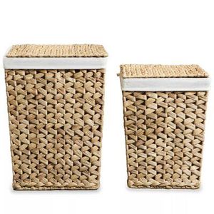 Panier de rangement en jacinthe à eau du Vietnam, corbeille de stockage de linge de haute qualité, le meilleur choix du Vietnam, livraison gratuite - Product Image 1