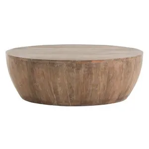 Modern high end quality round cocktail table nordic minimalist style wooden living room coffee table