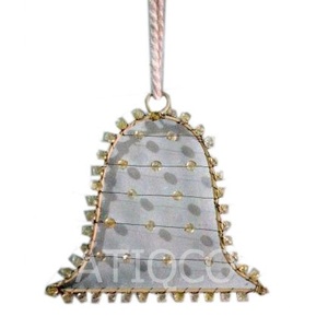 Atiqco Iron Metal Wire Glass Beads Triple <b>Star</b> X-mas <b>Hanging</b> Ornaments Model 922 - Product Image 2