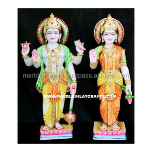 Makrana Marble Laxmi Vishnu Statue - Product Image 1