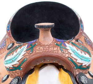 Y & Z เซตอานม้าหนังอังกฤษ D24พรีเมี่ยม, ประกอบด้วยพนักพิงศีรษะที่เข้าคู่ขนาด14 "-18" โมเดลม้า - Product Image 2