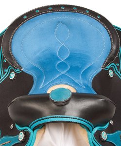 อานม้าแข่งม้าทรงกระบอกแบบตะวันตกสังเคราะห์อเนกประสงค์และทนทานมีหลายขนาดและหลายสีสำหรับการขี่ม้า - Product Image 6