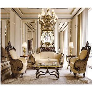 ชุดโซฟาแกะสลักมือทำจากไม้แข็งแรง,ชุดโซฟาแกะสลักสไตล์หรูหราสำหรับเฟอร์นิเจอร์ชุดโซฟาห้องนั่งเล่นฝรั่งเศสในบ้าน - Product Image 1