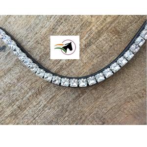 Banda de cejas de cristal de ópalo transparente de 8 mm de moda de lujo para caballos mejor precio con lazo de cinta adhesiva abierta trasera - Product Image 5