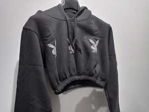 Free Shipping Latest Design Casual 2 Piece Set Knitted Crop Top Pants <b>Lace</b> Decoration Hooded <b>Collar</b> Long Sleeved Leisure Outfit - Product Image 6