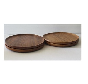 Plateau de chargeur en bois de qualité supérieure, assiettes pour la cuisine, vaisselle pour le Dessert, salade fruits, vente personnalisée - Product Image 3