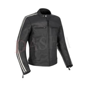 Veste de moto rétro Helidon en cuir pour hommes haute qualité décontractée nouveau design pour vêtements de course automobile grande taille disponible - Product Image 4
