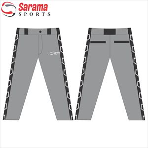 Venta al por mayor de OEM Fitness Jogging Pantalones de deporte de béisbol de color naranja personalizado hombres pantalones de botón, - Product Image 3