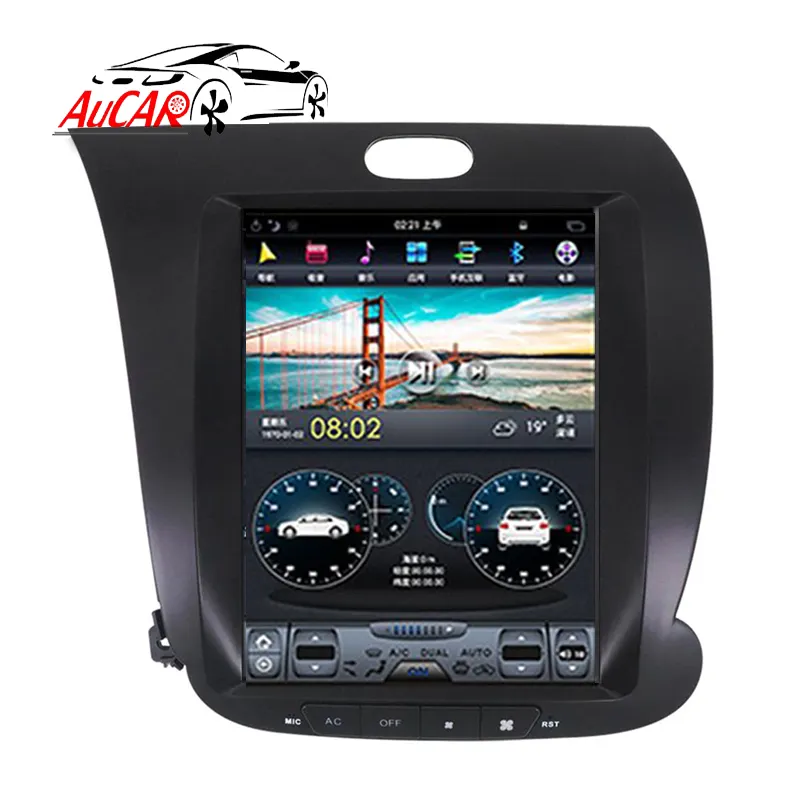 AuCAR 10,4 "Pantalla Vertical Android 9 coche estéreo Video navegación GPS REPRODUCTOR DE DVD Radio de coche para Kia Cerato K3 Forte 2013-2017