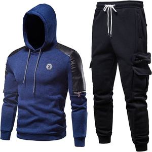 2021 venta al por mayor ropa deportiva de gimnasio para hombres logotipo personalizado impreso/chándales de lana bordados cremallera XL sudadera de invierno/pantalones de chándal - Product Image 4
