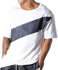 Nouveau design de luxe de qualité en coton coupe ample petite épaule goutte marque vierge surdimensionné hommes t-shirt microfibre - Product Image 4