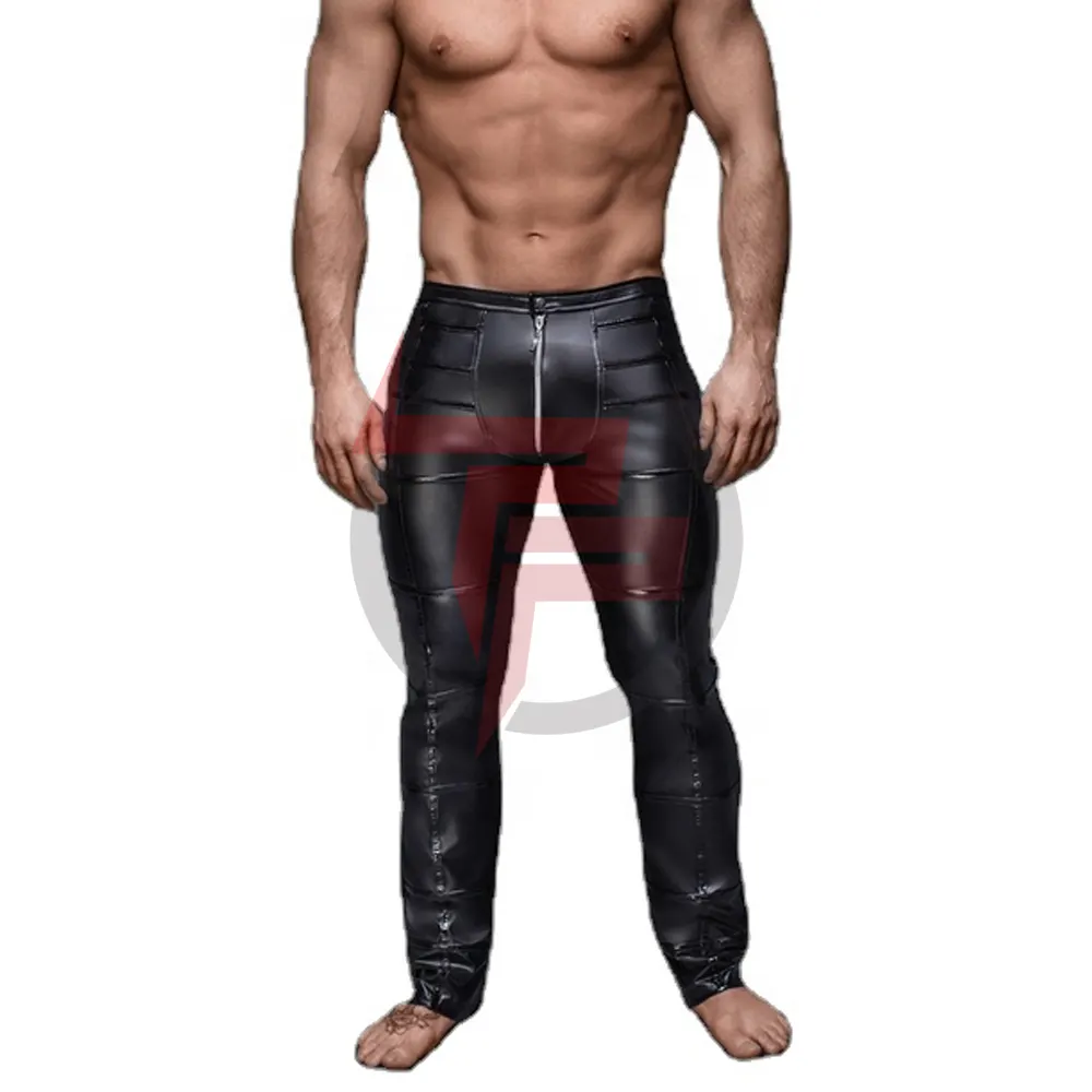 Cheap Price Slim Fit Gothic Bodycon Custom Leather Pants Men